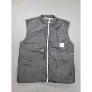 Vintage JNCO Sub Atomic Vest Mens Large Black Nylon Windbreaker‎ Pockets USA 90s